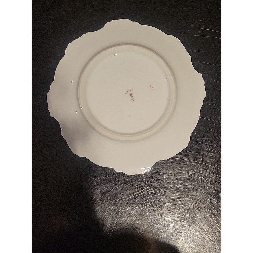 Lot -6 Antique Hermann Ohme 6" Eglantine Style China Bread Plate Pre-1920 Ruffle - Picture 16 of 16